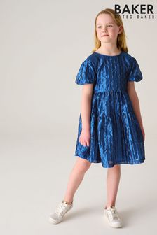 Baker by Ted Baker Blue Cloque Dress (796593) | OMR23 - OMR27