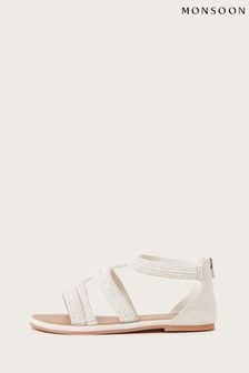 Белые сандалии с отделкой бисером Monsoon (796763) | €18 - €19