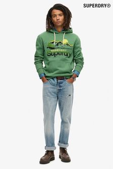 Superdry Winter Mint Marl CL Great Outdoors Graphic Hoodie (797268) | €91