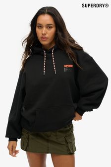 Superdry Black Utility Sport Logo Loose Hoodie (797270) | €92