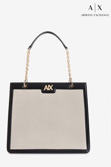 Armani Exchange ボックス ホワイト/ブラック トートバッグ (797360) | ￥32,590