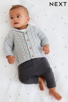 Grau - Baby Strickjacke mit Schalkragen (0 Monate bis 2 Jahre) (797550) | 14 € - 16 €