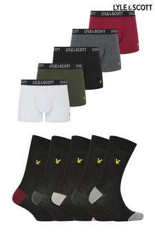 Lyle and Scott Booker Underwear and Socks Black Gift Sets 10 pack (797648) | €40