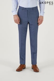 Skopes Watson Blue Tailored Fit Wool Blend Suit Trousers
