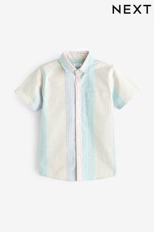 Short Sleeve Oxford Splice Shirt (3mths-7yrs)