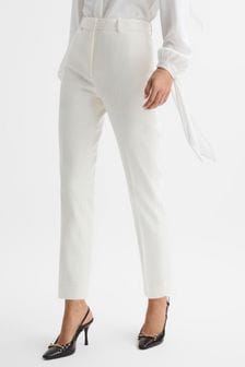 Reiss Off White Mila Slim Fit Wool Blend Suit Trousers (798129) | €95