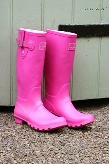 Lunar Pink Rubber Fashion Wellington Boots