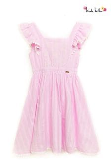 Nicole Miller Pink Jacquard Cotton Dress (798589) | €72 - €77