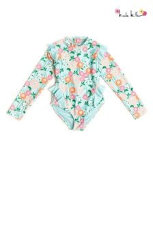 Nicole Miller Green Floral Long Sleeves Rash Guard (798687) | $52 - $56