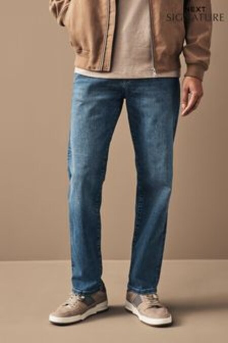 Light Blue Premium Heavyweight Straight Fit Jeans (798871) | $82