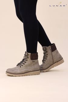 Lunar Natural Roberta Stone Waterproof Ankle Boots
