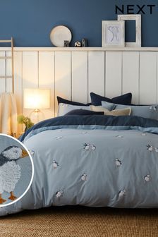 Blue Tufted Puffin Duvet Cover and Pillowcase Set (7J6322) | $58 - $101