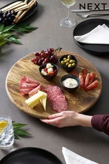 Natural Mango Wood Lazy Susan Serving Tray (800099) | $56