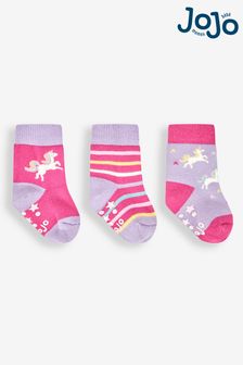 Jojo Maman Bébé 3-pack Extra Thick Unicorn Socks (800971) | 57 LEI