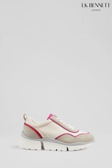 LK Bennett Step Leather And Suede Trainers