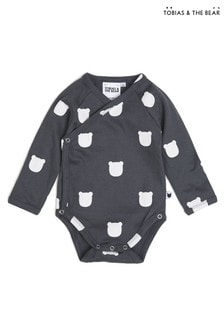 Tobias & The Bear Grey Charcoal Bear Organic Cotton Kimono (801173) | R471