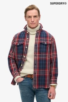 Superdry Merchant Check Navy Merchant Heavy Checked Shirt (801531) | $177