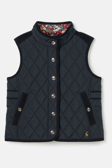 Joules Bridgefield Navy Blue Diamond Quilted Gilet (801673) | AED222 - AED255