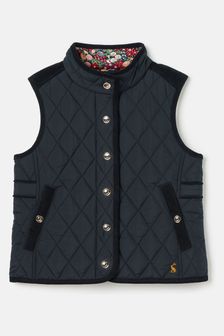 Joules Bridgefield Navy Blue Diamond Quilted Gilet (801673) | €57 - €66