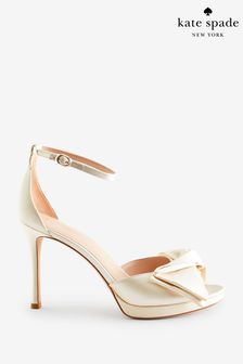 Blanco - Sandalias de salón de novia de satén con tacón y lazo de Kate Spade New York (802017) | 276 €