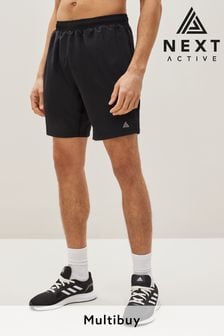 Black Regular Length Next Active Gym & Running Shorts (802276) | OMR9