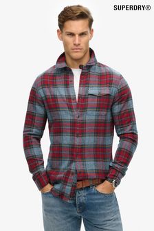 Superdry Red Grindle Check Merchant Check Shirt (802419) | $111