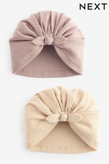 Neutral 2 Pack Baby Turbans (0mths-2yrs) (802799) | €9