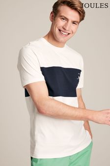 Weiß - Joules Denton Jersey-T-Shirt in Blockfarben mit Rundhalsausschnitt (803074) | 39 €