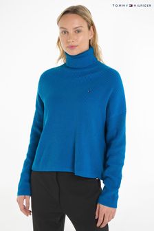 Tommy Hilfiger Blue Funnel Neck Sweater (803305) | 472 zł