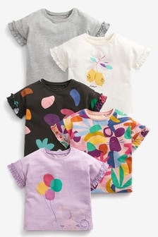 מארז 5 חולצות טי מכותנה  (3 חודשים עד גיל 7)