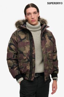 Superdry Para Camo Everest Faux Fur Bomber Coat Jacket (804105) | ₪ 654