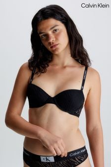 Calvin Klein Black 1996 Animal Print Lace Balconette Bra (804273) | €54