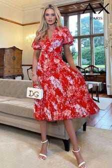 AX Paris Red Floral Printed Midi Dress (804321) | €27