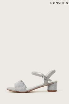 Monsoon Silver Stud Detail Heeled Sandals (804474) | €52