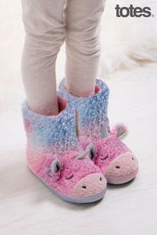 Różowy - Totes Kids Dino Boot Slippers (805097) | 115 zł