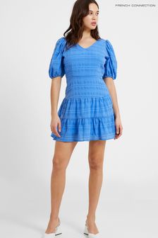 French Connection Blue Vee Tiered Dress (805204) | €69