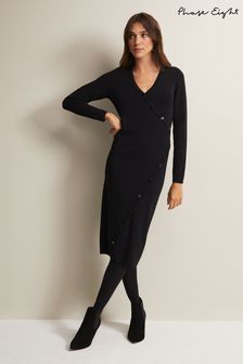Phase Eight Black Knitted Kellia Midi Dress (806326) | 759 SAR