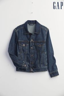 Темный выбеленный деним - Джинсовая куртка Gap Icon - Дети (4-12 лет) (806402) | €46