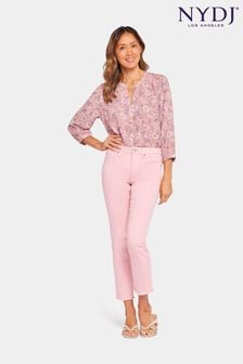 NYDJ Pink Sheri Slim Ankle Jeans With Frayed Hems (806821) | $214