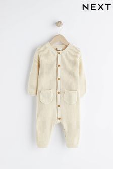 Cream Baby Knitted Romper (0mths-2yrs) (806884) | 83 SAR - 91 SAR