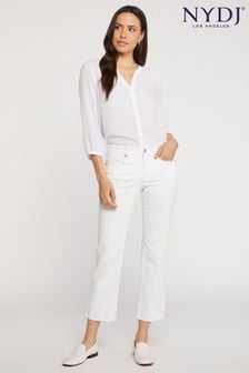 NYDJ Marilyn White Straight Ankle Jeans (807078) | $214
