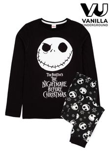 Vanilla Underground Black Nightmare Before Disney The Nightmare Before Christmas womans Multicoloured Long Sleeve Long Leg Pyjama Set (807107) | €38