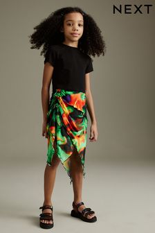 Printed Asymmetric Skirt (3-16yrs)