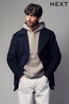 Svart - Soft Touch Pea Coat With Wool (808163) | kr1 620