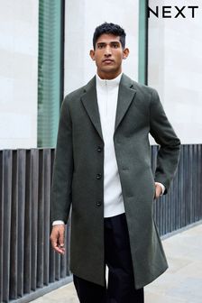 Khaki green coat mens outlet