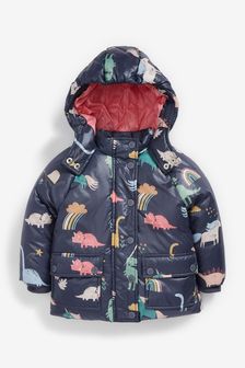 Непромокаемая куртка с принтом динозавров и единорого (3 мес.-7 лет)