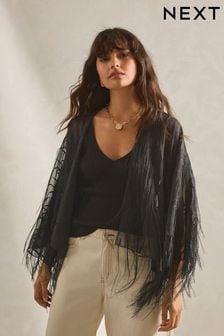 Women s Black Kimono Beachwear Swimwear Next Luxembourg