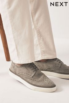 Stone Leather Brogue Cupsole Shoes (809091) | 258 SAR