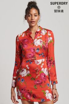 Mini robe chemise à manches Satin Superdry (8090Z9) | €38