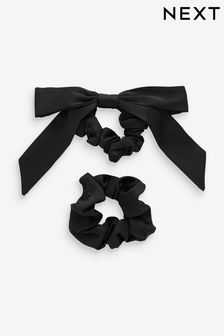 Black Bow Scrunchies 2 Pack (809211) | DKK75